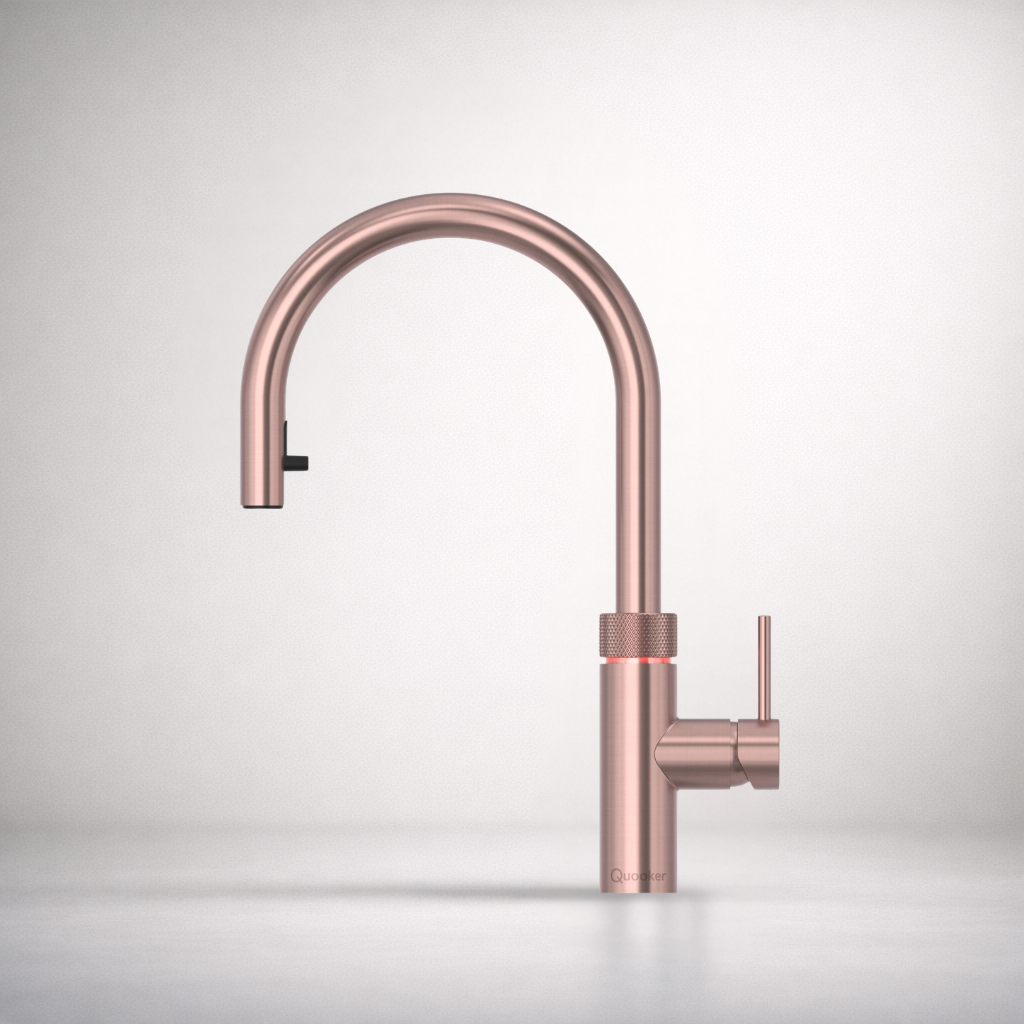 Quooker Flex Round – 3-in-1 Boiling Water Tap with Pull-Out Hose
