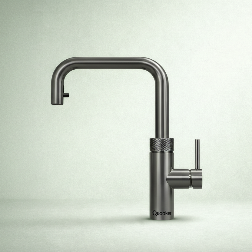 Quooker Flex Square – 3-in-1 Boiling Water Tap with Pull-Out Hose