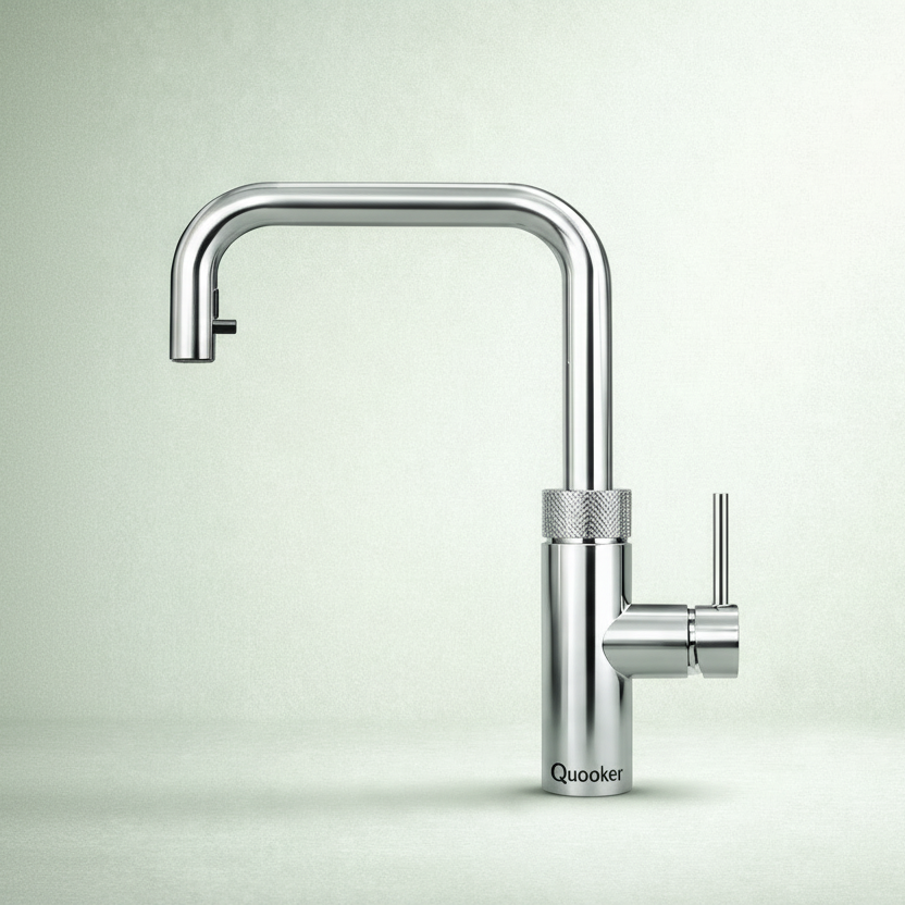 Quooker Flex Square – 3-in-1 Boiling Water Tap with Pull-Out Hose