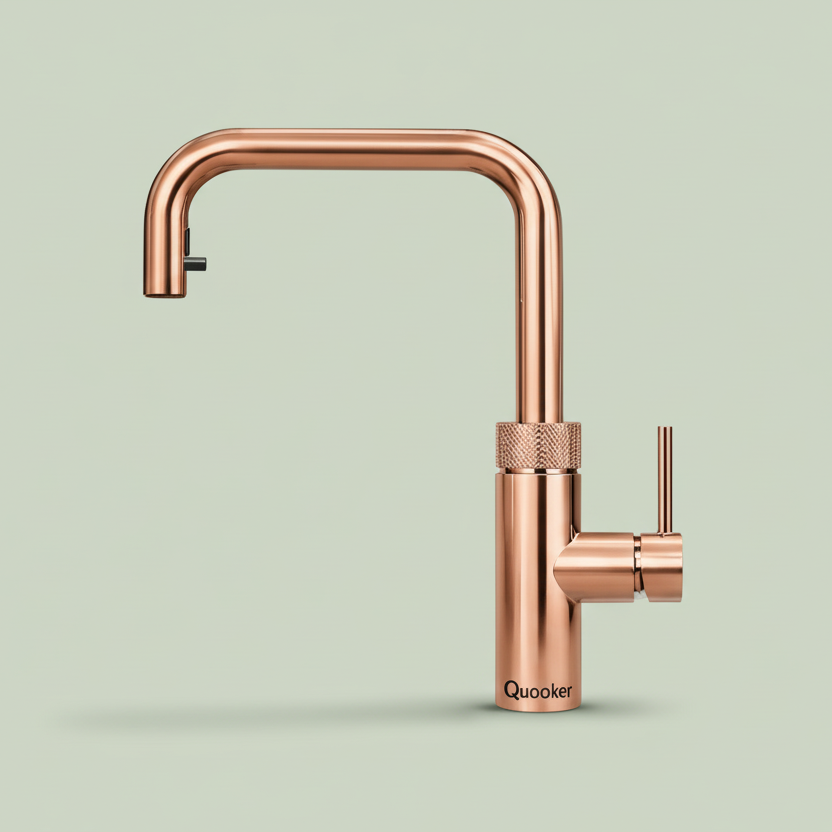 Quooker Flex Square – 3-in-1 Boiling Water Tap with Pull-Out Hose