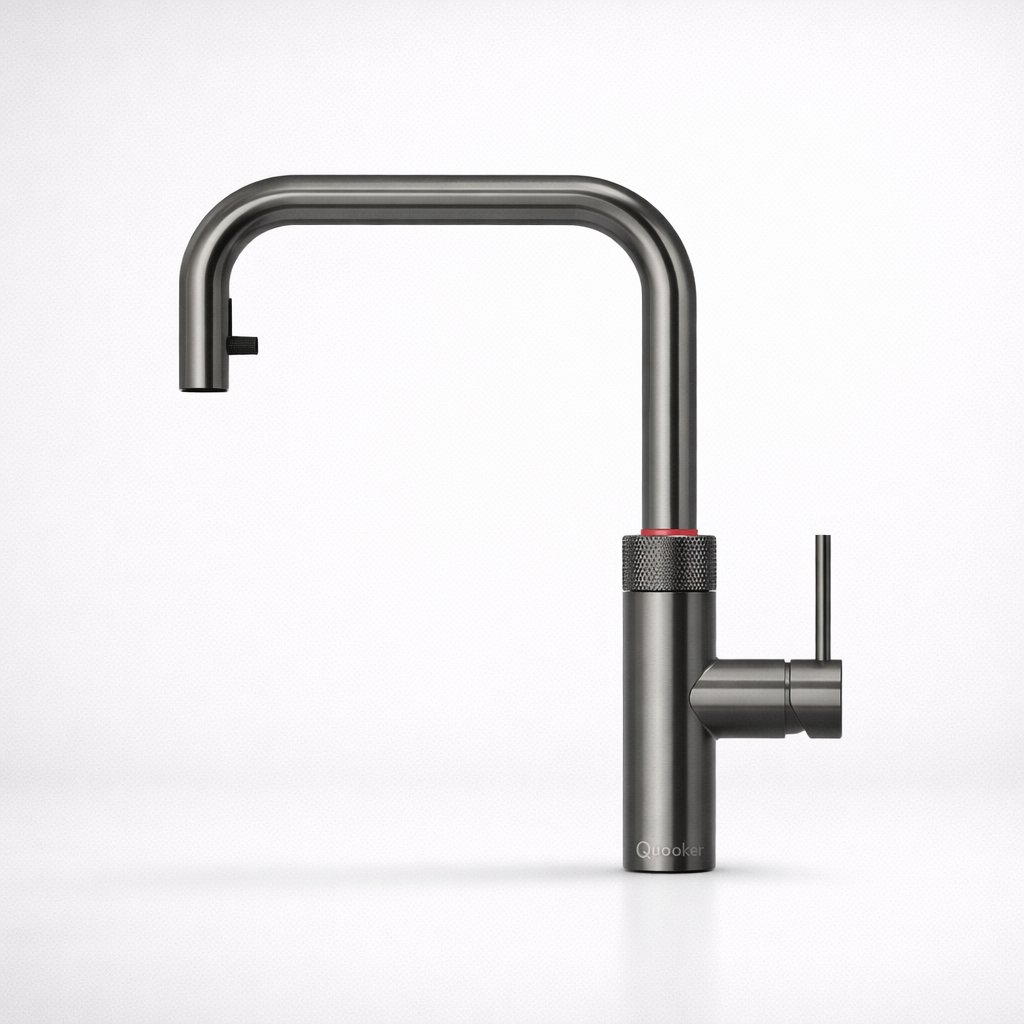 Quooker Flex Square – 3-in-1 Boiling Water Tap with Pull-Out Hose