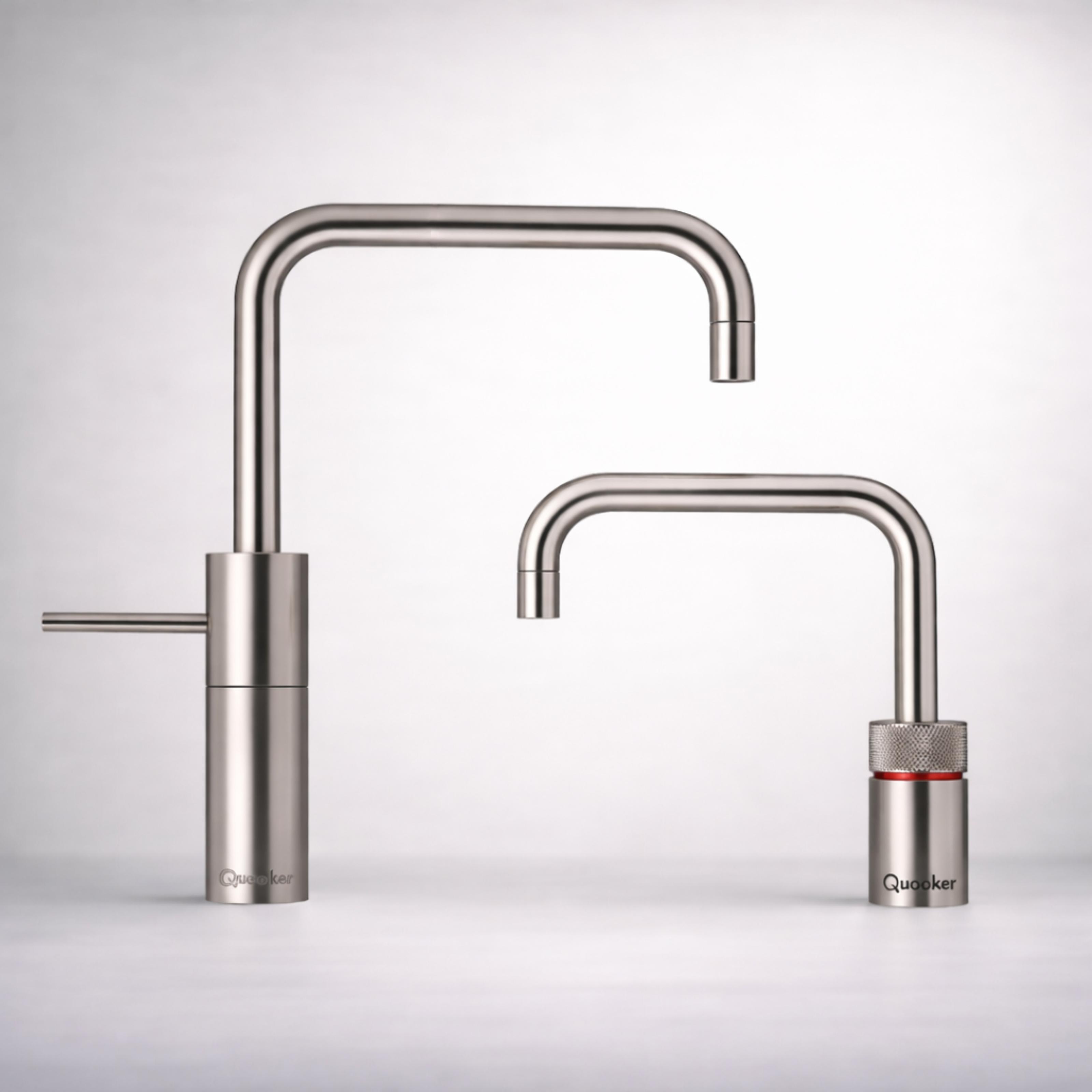 Quooker Nordic Square Twin Taps – Separate Boiling Water Tap Set with Modern Square Design