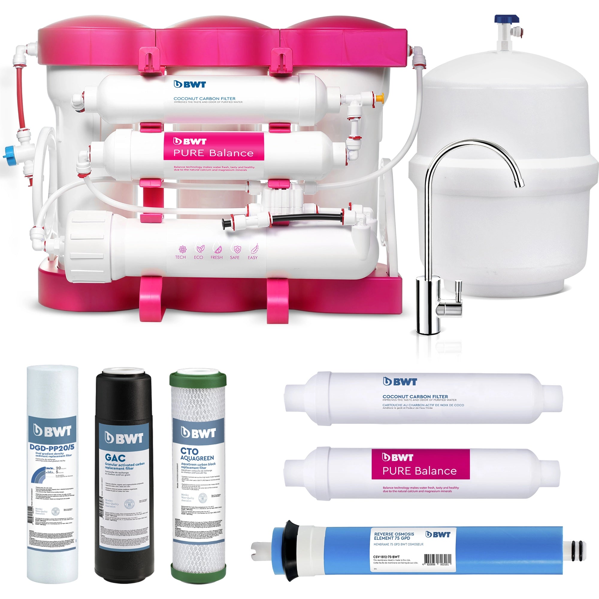 BWT Reverse Osmosis Filter P'URE Pink