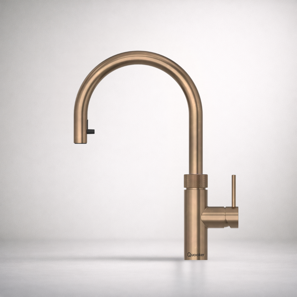 Quooker Flex Round – 3-in-1 Boiling Water Tap with Pull-Out Hose