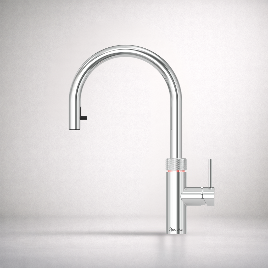 Quooker Flex Round – 3-in-1 Boiling Water Tap with Pull-Out Hose