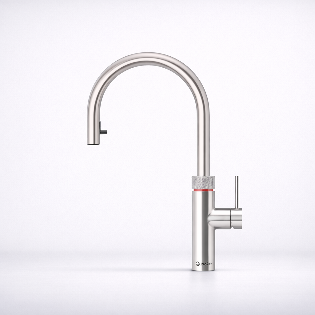 Quooker Flex Round – 3-in-1 Boiling Water Tap with Pull-Out Hose