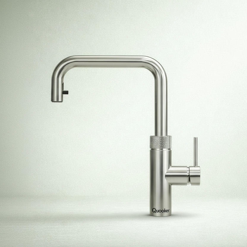 Quooker Flex Square – 3-in-1 Boiling Water Tap with Pull-Out Hose