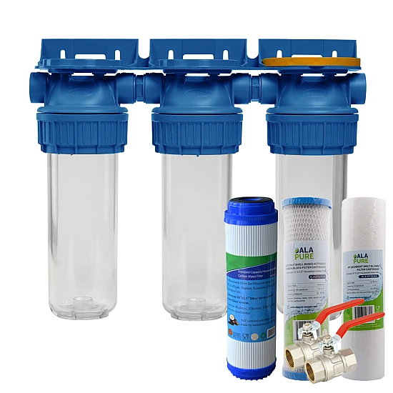 Three Stage Water filter with Sediment Filter